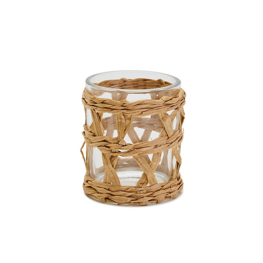 Raffia Lattice Vase / Candleholder - Mellow Monkey