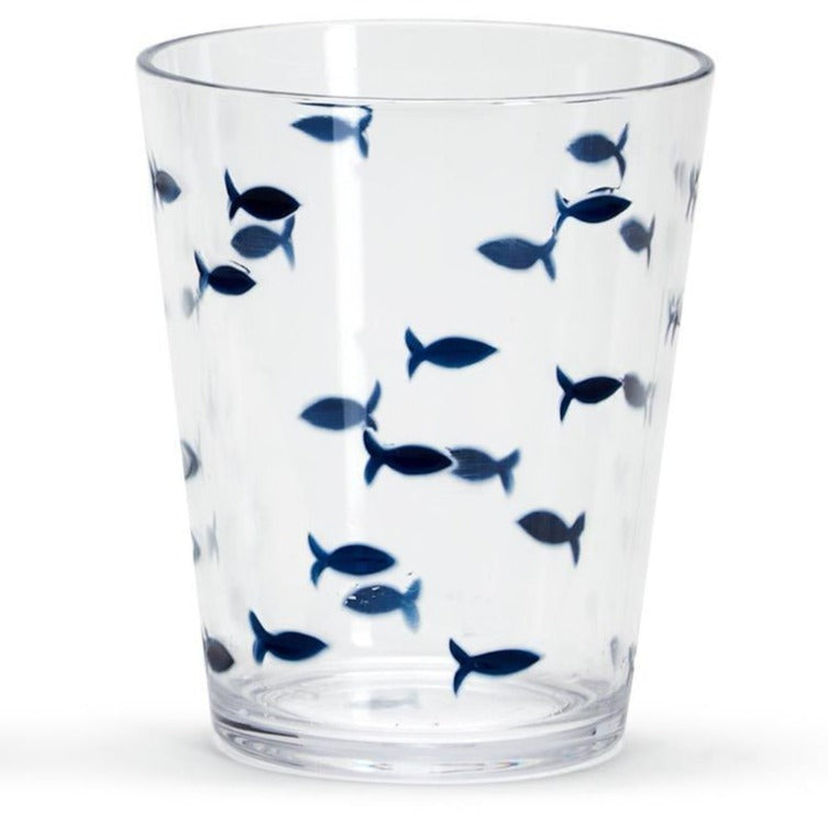 Blue Fish Acrylic Drinking Glass - Mellow Monkey