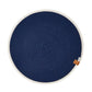 Water's Edge Set of 4 Navy Placemats with Ivory Edge and Vegan Leather - 15-in - Mellow Monkey