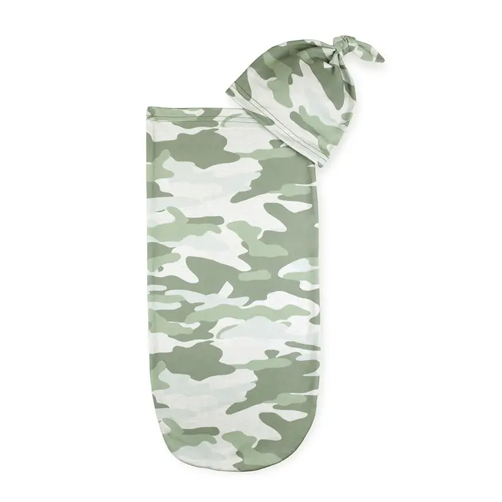 Cutie Cocoon™ Matching Cocoon & Hat Set - Green Camo - Mellow Monkey