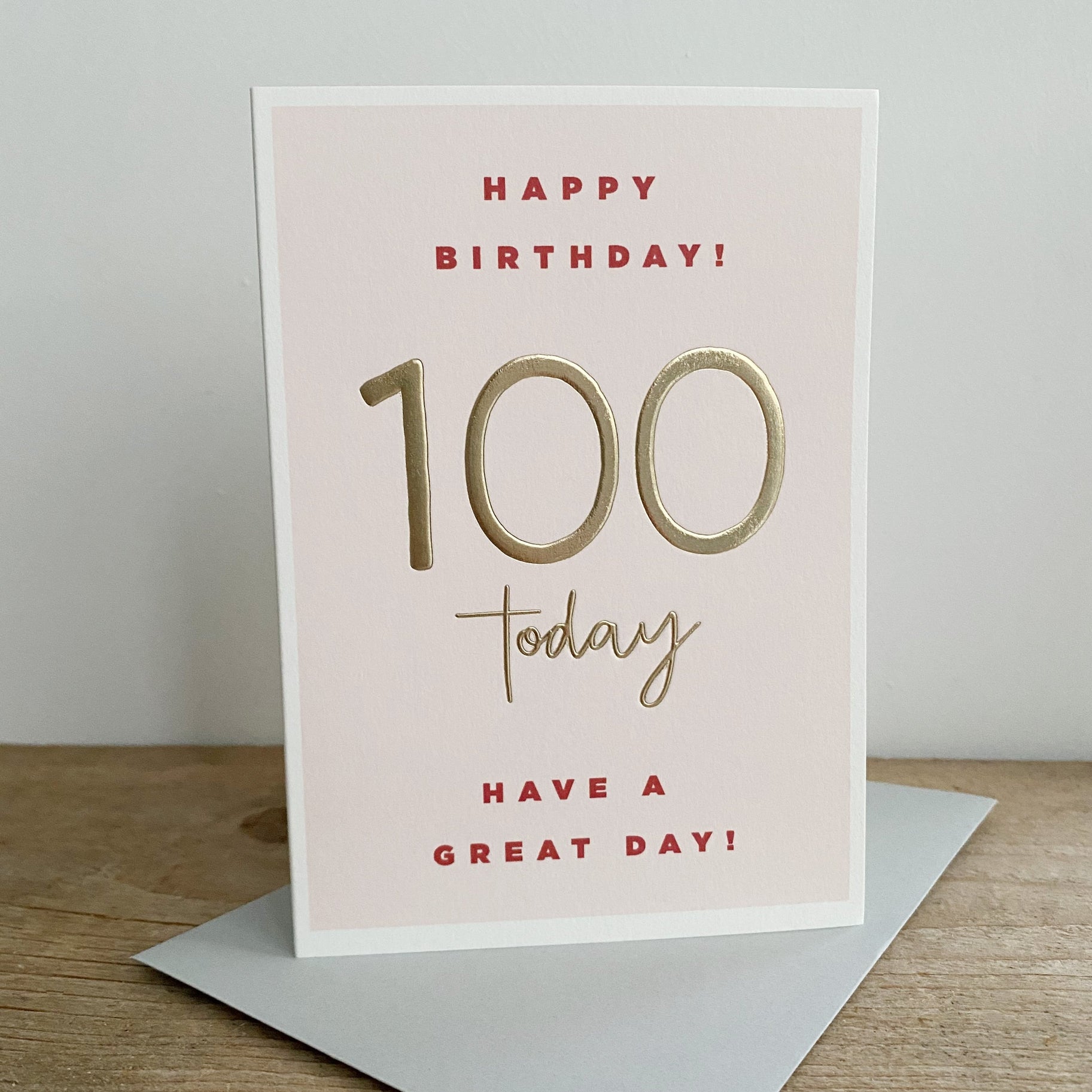 Happy Birthday 100 Today Have A Great Day! - Birthday Greeting Card - Mellow Monkey