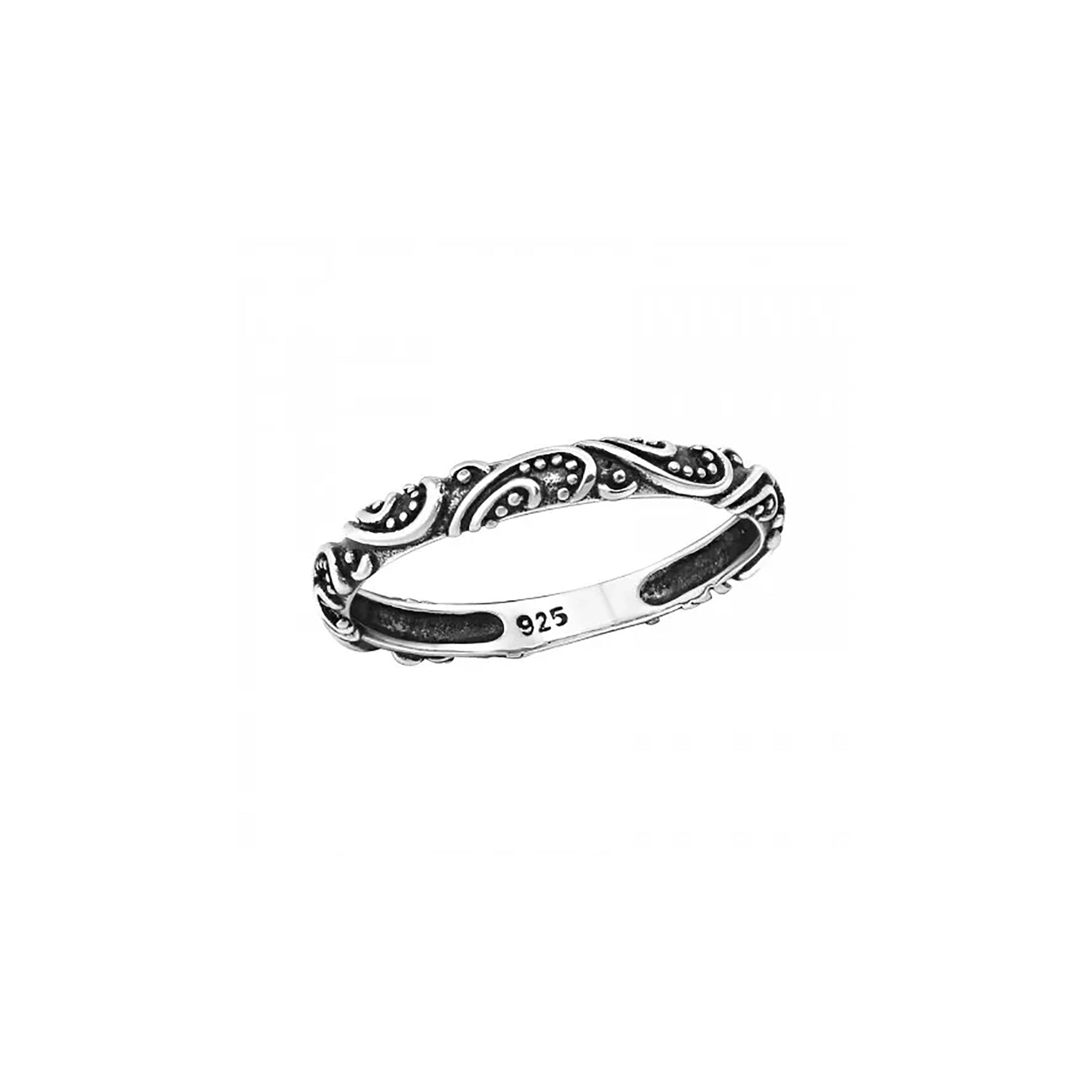 Sterling Silver Oxidized Band Ring - Size 7 - Mellow Monkey