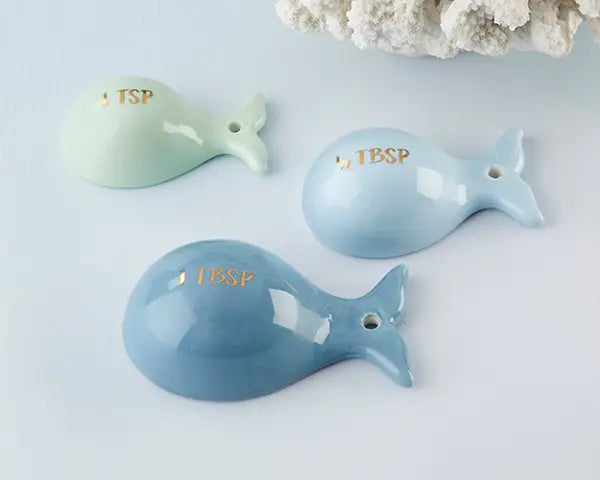 Kate Aspen Whale Shaped Ceramic Measuring Spoons - 3 pc Set - Mellow Monkey