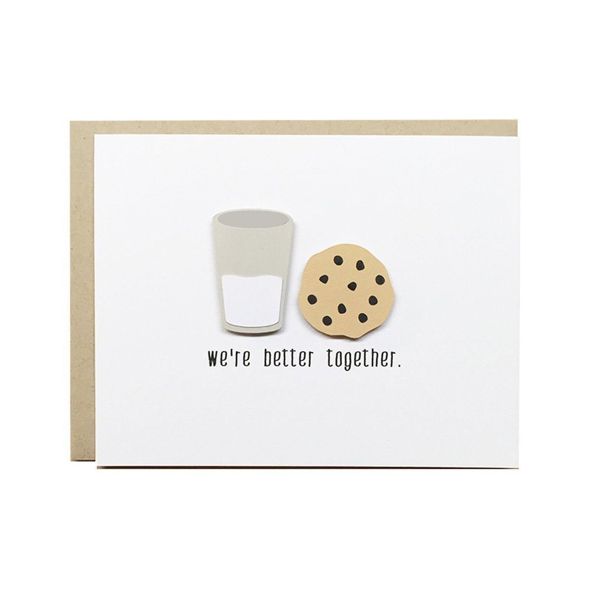 We're Better Together Card - Cookies and Milk - Mellow Monkey