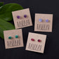 Sterling Silver Studs with Rough Cut Gemstones - Mellow Monkey