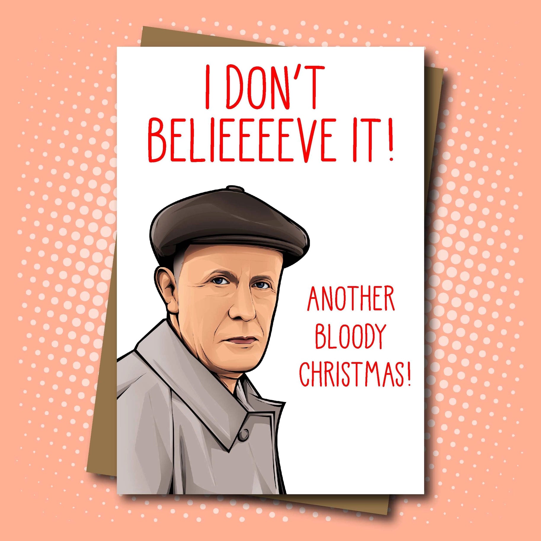 I Dont' Belieeeve It! Another Bloody Christmas - Jumbo Greeting Card - Mellow Monkey