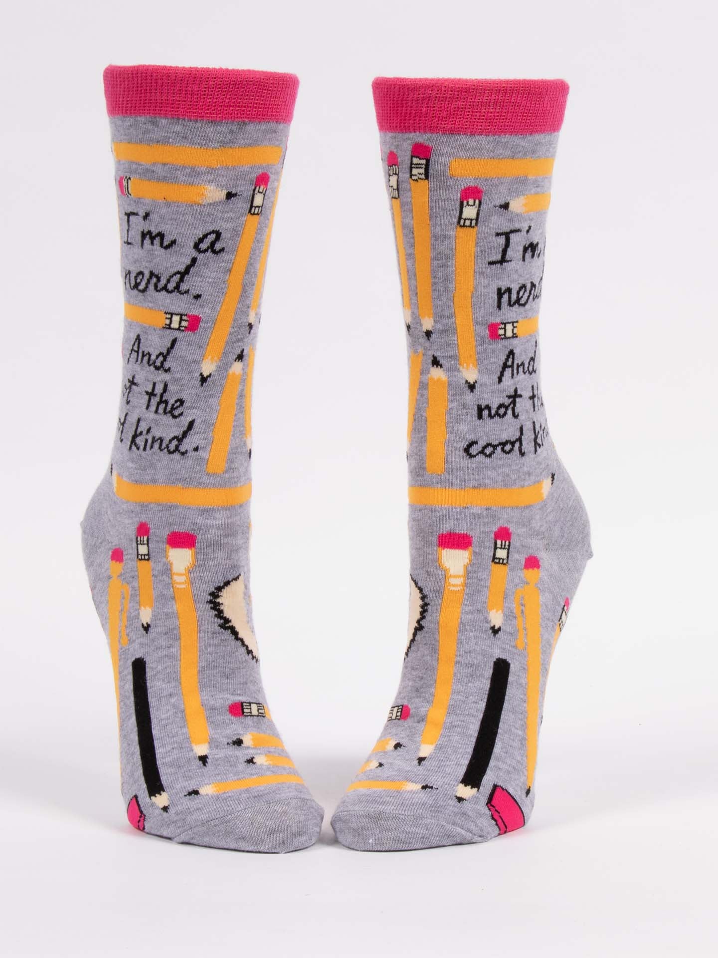 I'm A Nerd And Not The Cool Kind - Women's Crew Socks - Mellow Monkey