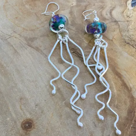 Jellyfish Glass Earrings - Mellow Monkey