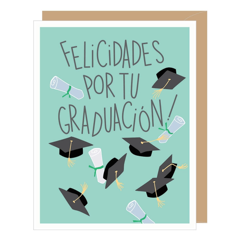 Felicidades Por Tu Graduacion! - Graduation Greeting Card - Mellow Monkey