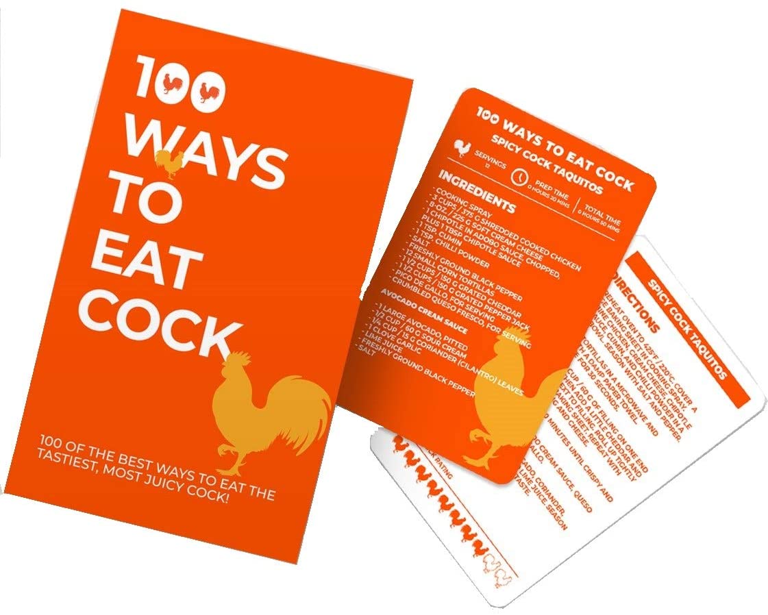 100 Ways To Eat Cock - Recipe Card Gift Box - Mellow Monkey