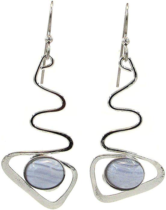 Silver Forest Of Vermont Modern Zig Zag Earrings - Mellow Monkey