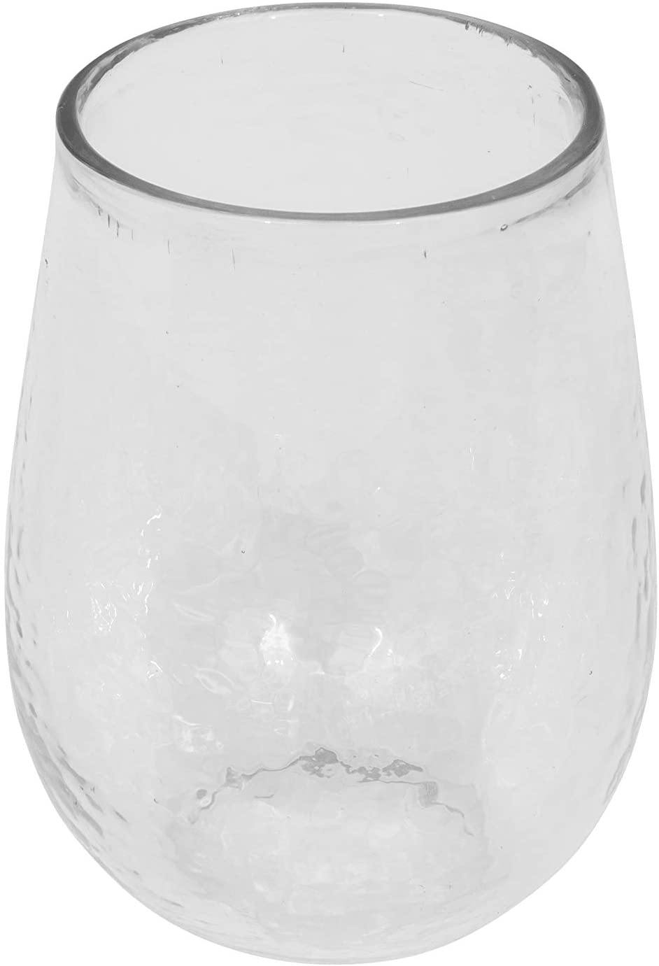 Clear Textured Stemless Wine Glass, 16oz Sold by at Home