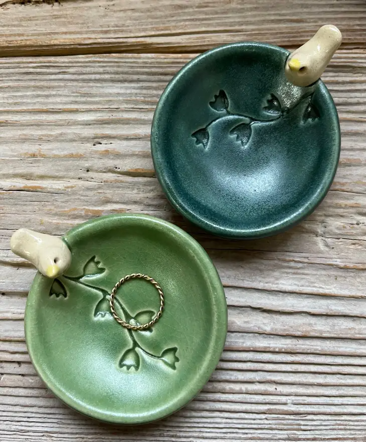 Tasha McKelvey Pottery - Bird Ring Dish & Jewelry Tray - Mellow Monkey