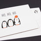 Ho Ho Ho Cute Penguin - Holiday Postcard - Mellow Monkey