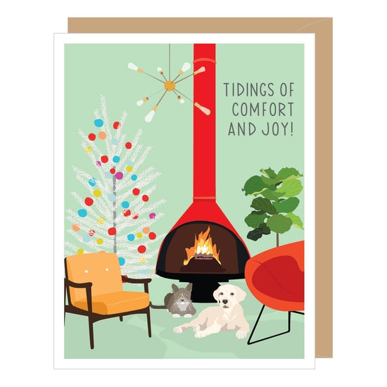Tidings of Comfort and Joy - Holiday Greeting Card - Mellow Monkey