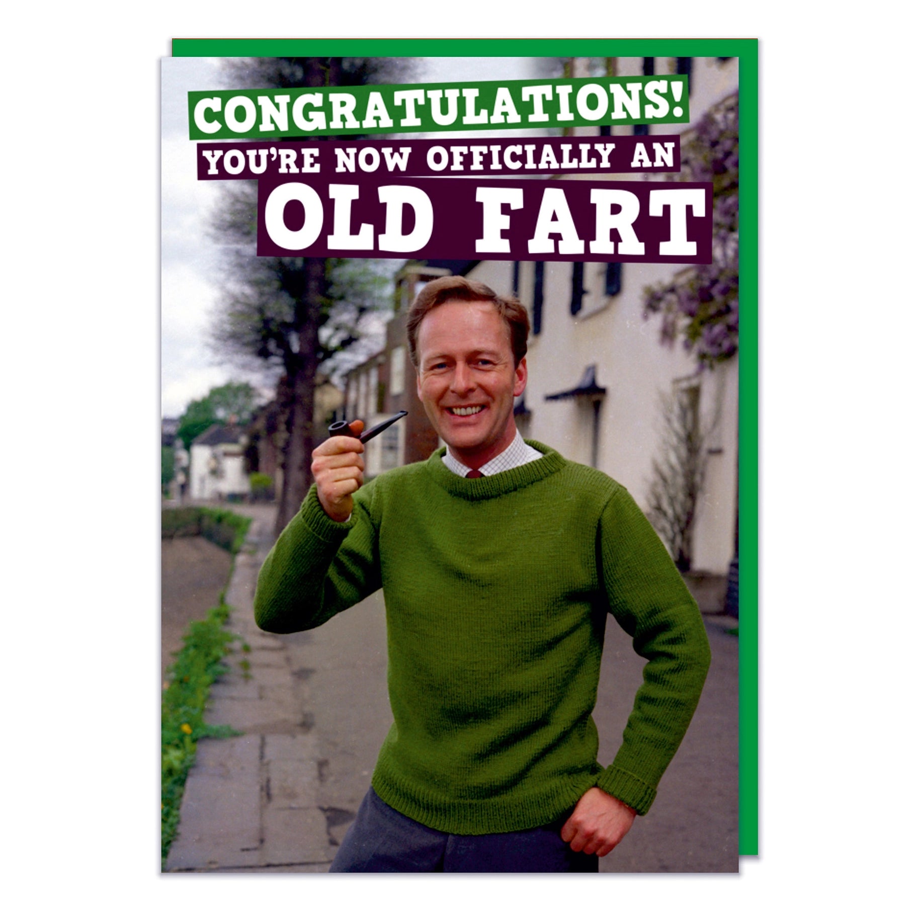 Congratulations! You're Now Officially An Old Fart - Birthday Greeting Card - Mellow Monkey