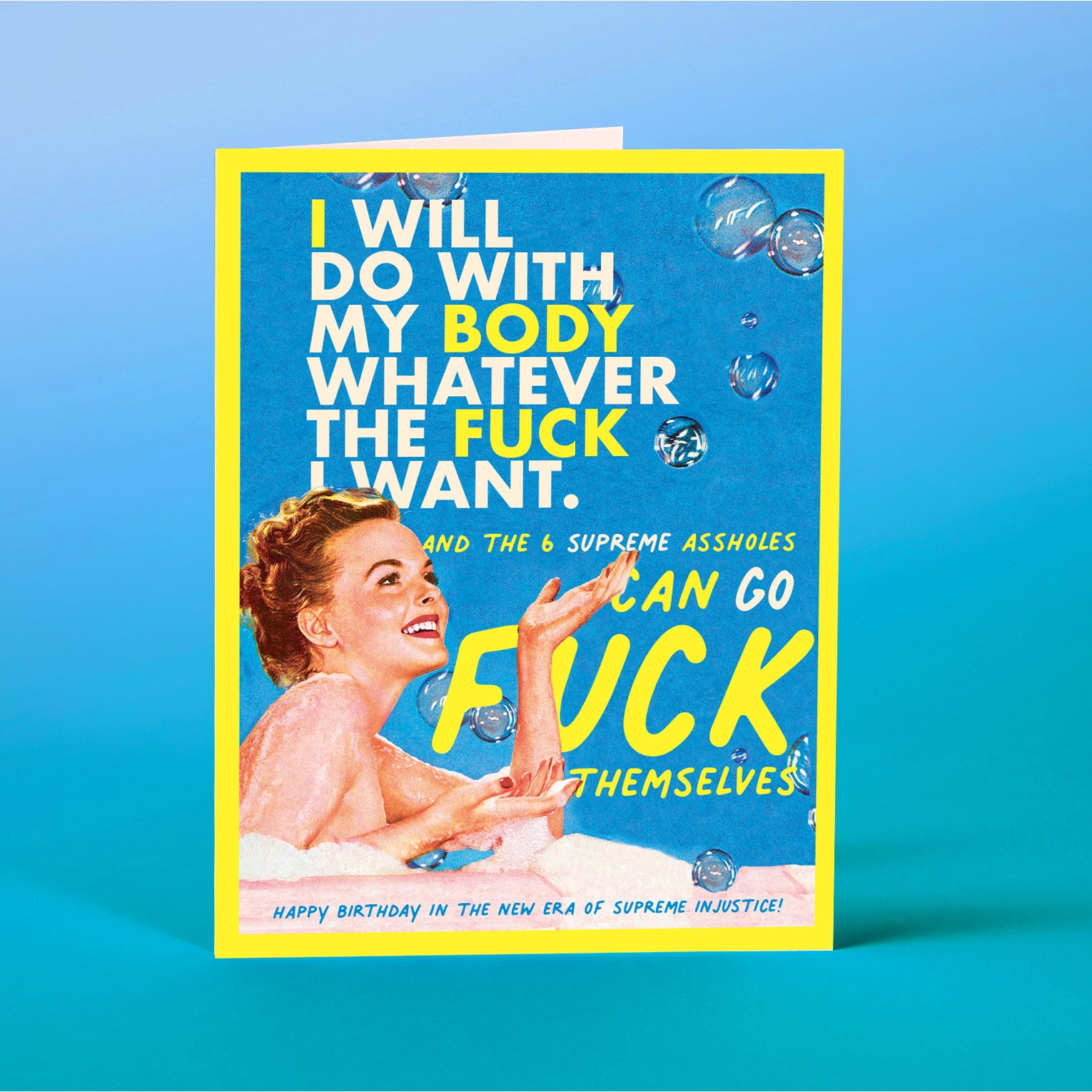 "I Will Do With My Body Whatever The F*ck I Want" - Greeting Card - Mellow Monkey