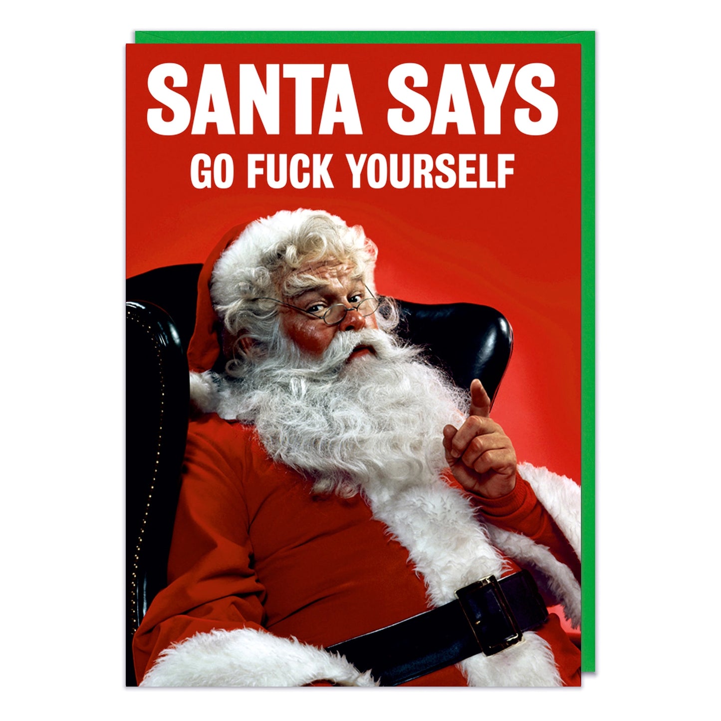 Santa Says Go Fuck Yourself - Christmas Greeting Card - Mellow Monkey