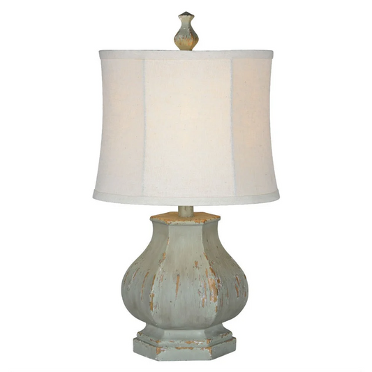 Fiona Cottage Sea Mint Accent Table Lamp - 22-in - Mellow Monkey