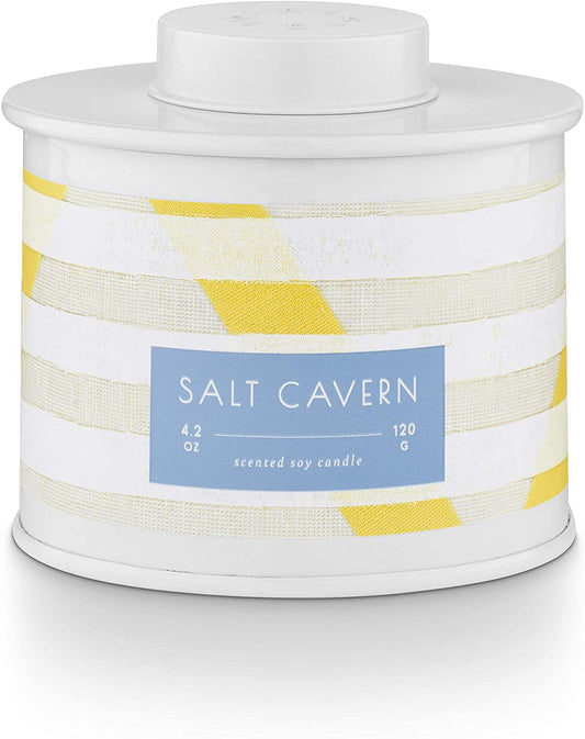 Illume Salt Cavern Marine Tin Candle - White - Mellow Monkey
