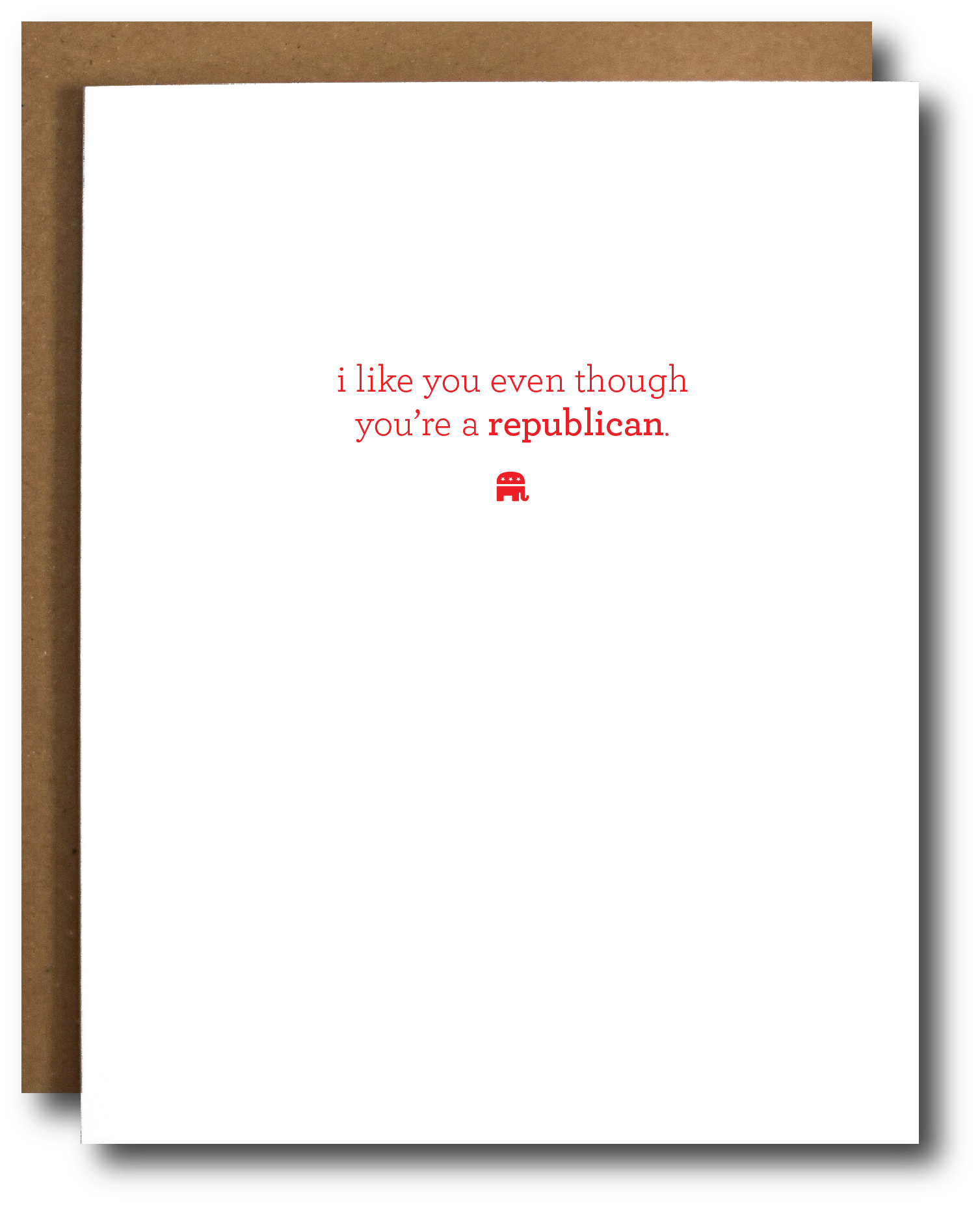 I like You Republican Greeting Card - Mellow Monkey