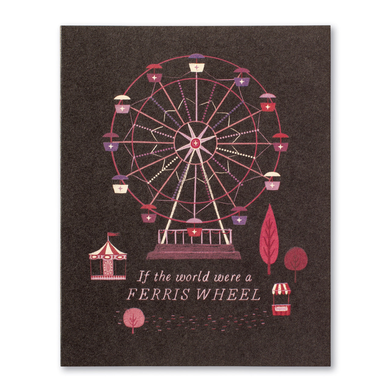 Love Muchly Greeting Card - Friendship - If The World Were A Ferris Wheel... - Mellow Monkey