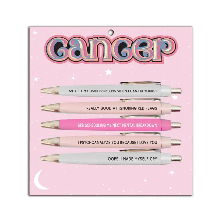 Cancer - 5 Pen Astrology Set - Mellow Monkey