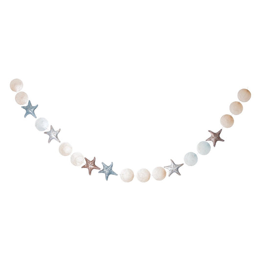 Sandy Bottom Starfish Garland - 60-in - Mellow Monkey