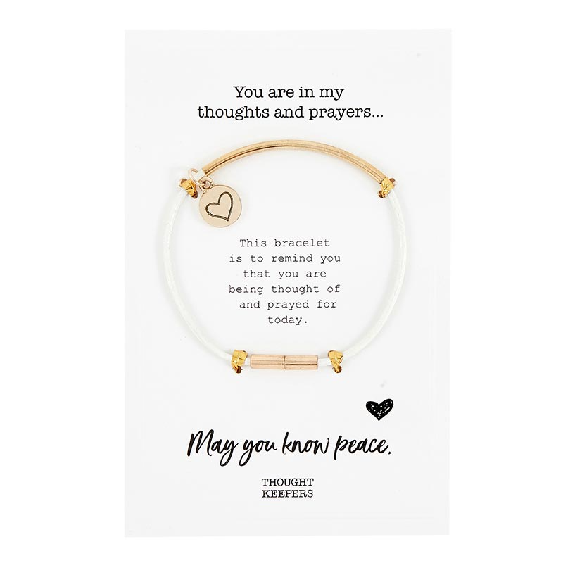 Thought Keepers Bracelet - Thoughts and Prayers - White / Gold / Rose Gold - Mellow Monkey