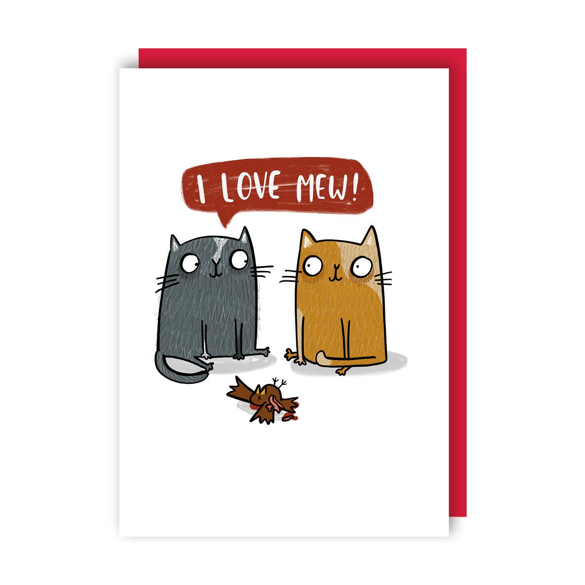 I Love Mew - Greeting Card - Mellow Monkey