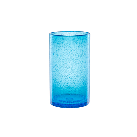 Iris Double High Ball Beverage Glass - 17-oz Turquoise - Mellow Monkey