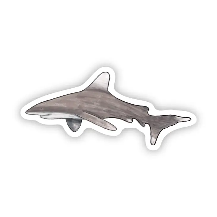 White Fin Shark - Vinyl Decal Sticker - Mellow Monkey