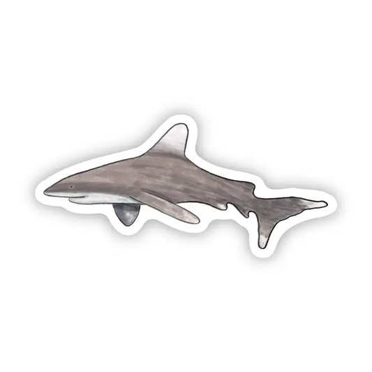 White Fin Shark - Vinyl Decal Sticker - Mellow Monkey