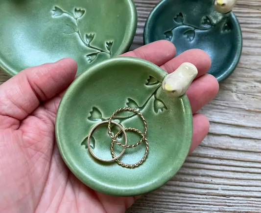 Tasha McKelvey Pottery - Bird Ring Dish & Jewelry Tray - Mellow Monkey