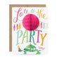 Late To The Party - Belated - Turtle Pop-up Greeting Card - Mellow Monkey
