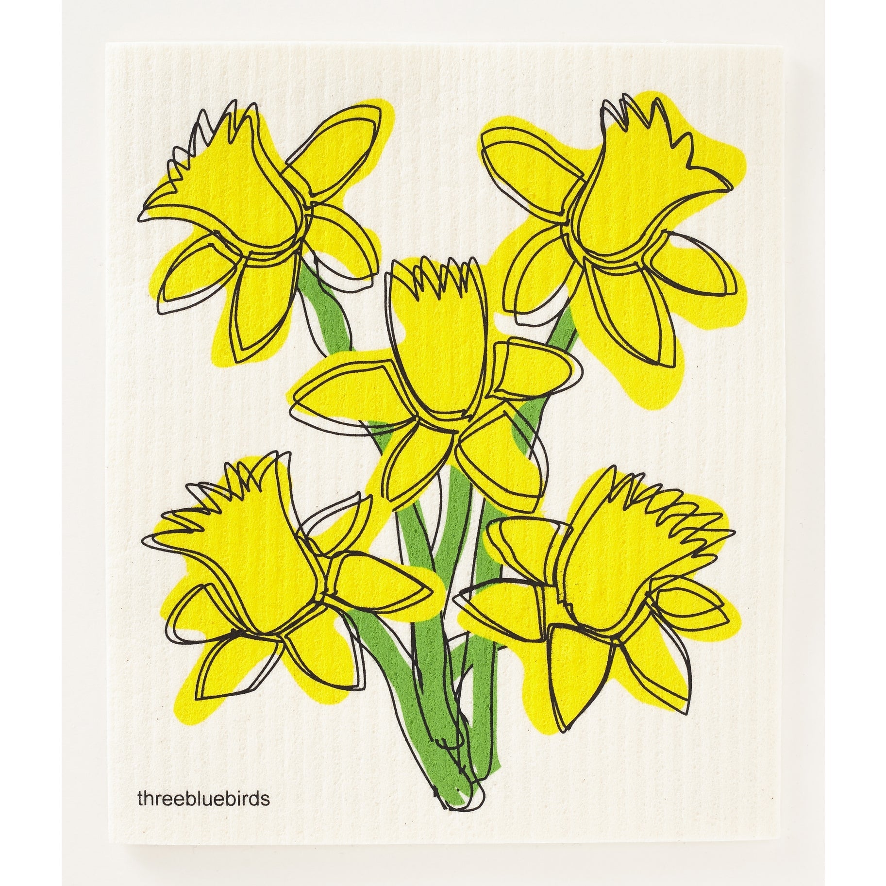 Daffodils Swedish Dishcloth - Connecticut Made! - Mellow Monkey