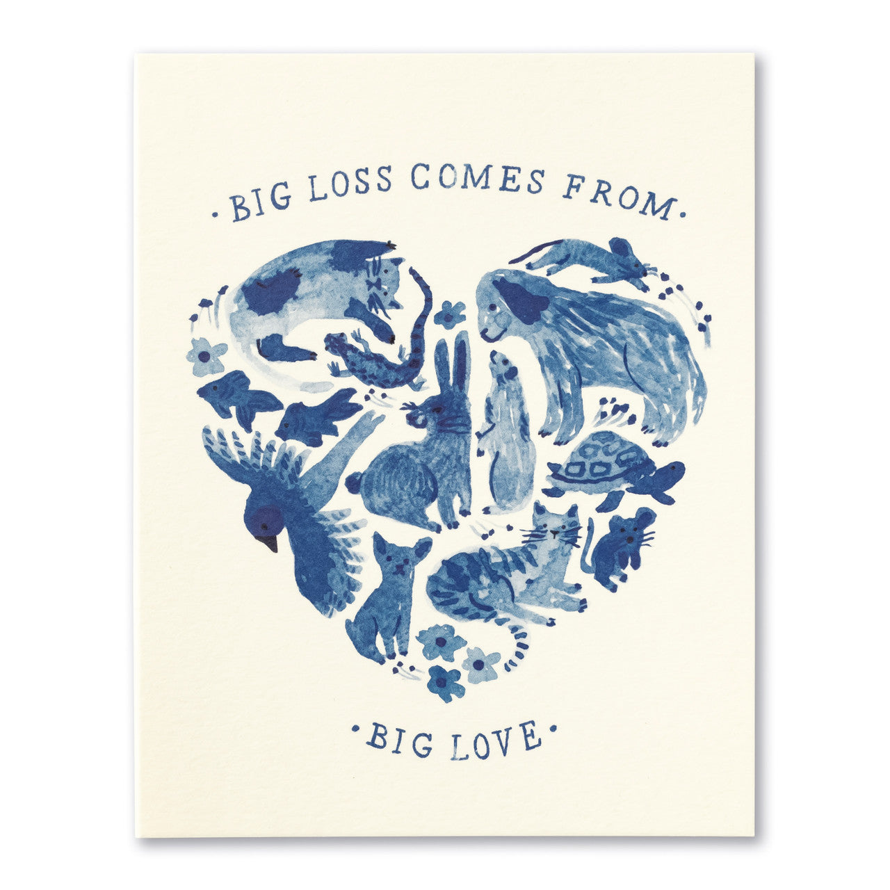 Love Muchly Greeting Card - Pet Sympathy - Big Loss Comes From Big Love - Mellow Monkey