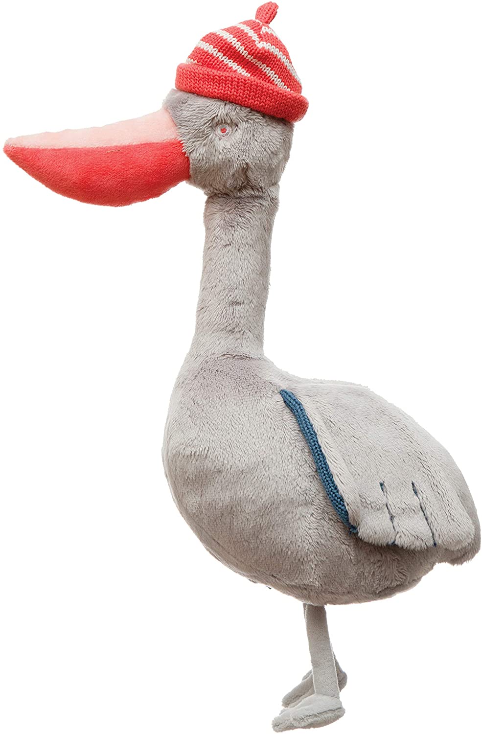Plush Silly Pelican with Striped Hat Décor - Multi Color - 16-in - Mellow Monkey