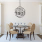 Metal Orb and Crystal Chandelier 24-1/2-in - Mellow Monkey