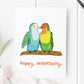 Love Birds Anniversary Card - Mellow Monkey