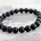 Men's Bracelet Set - Black Matte Onyx and Lava Stone - Mellow Monkey