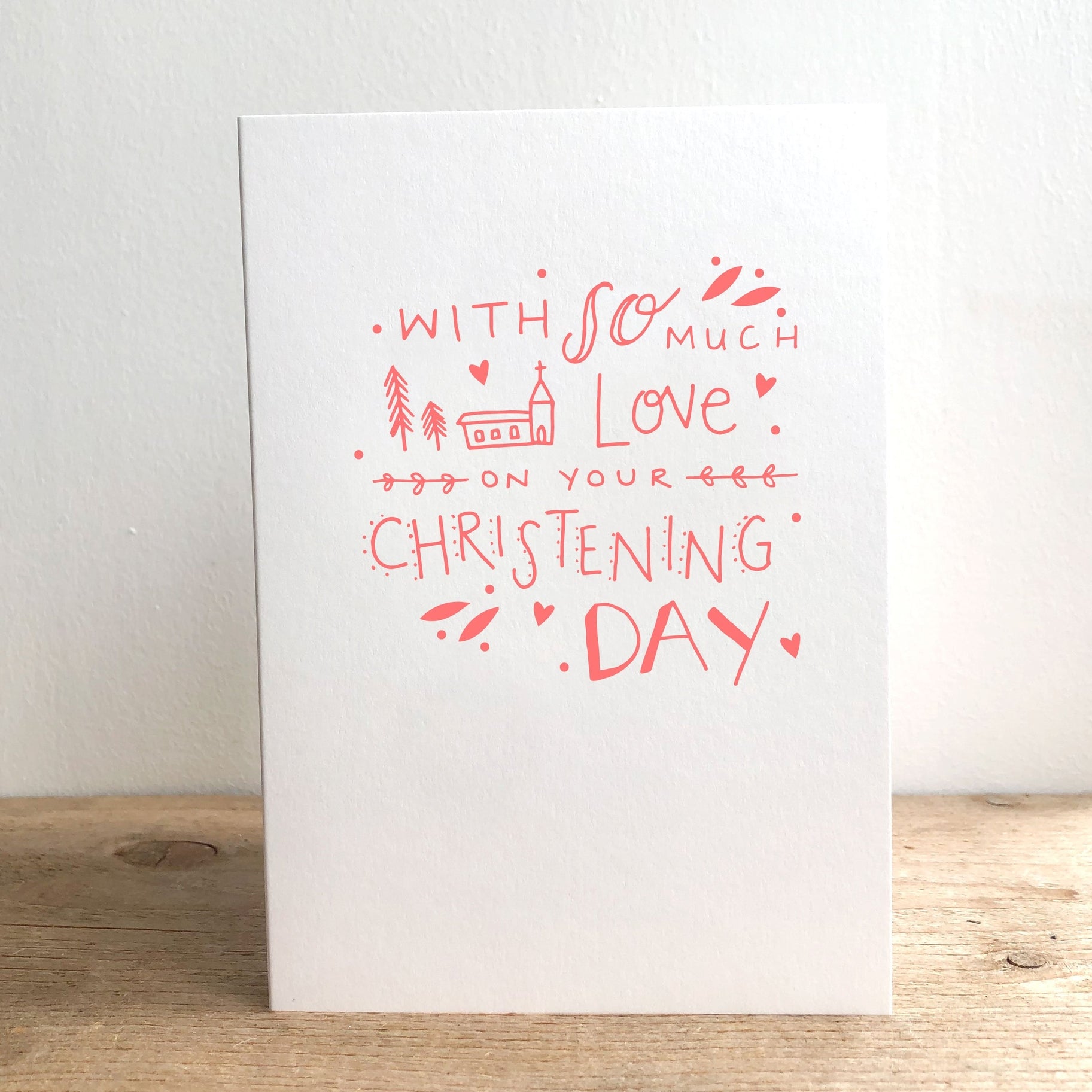 With So Much Love On Your Christening Day - Christening Day Greeting Card - Mellow Monkey