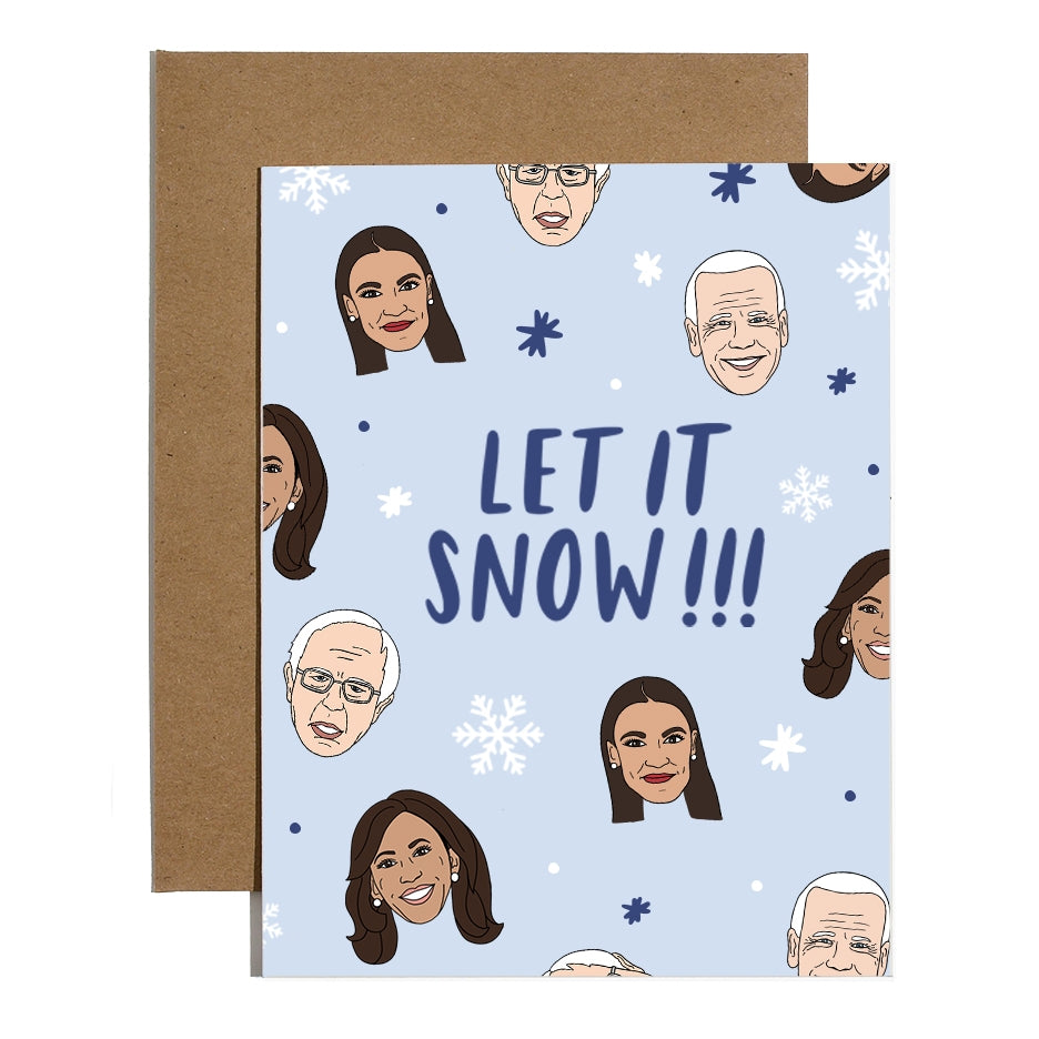 Let It Snow!!! - Holiday Greeting Card - Mellow Monkey