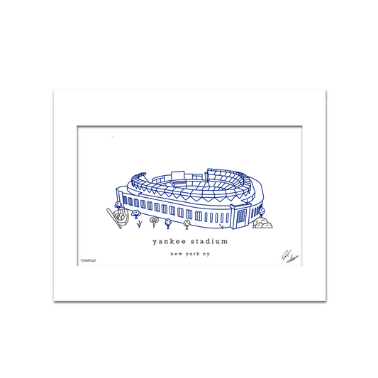 Yankee Stadium (New York) Minimalist Art Print - 8x10-in - Mellow Monkey
