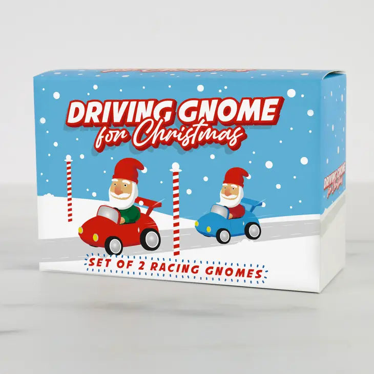 Driving Racing Gnomes for Christmas - Mellow Monkey