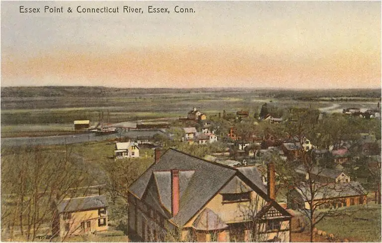 Essex Point and Connecticut River - Vintage Postcard - 3-1/2 x 5-1/2-in. - Mellow Monkey