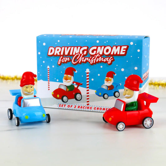 Driving Racing Gnomes for Christmas - Mellow Monkey