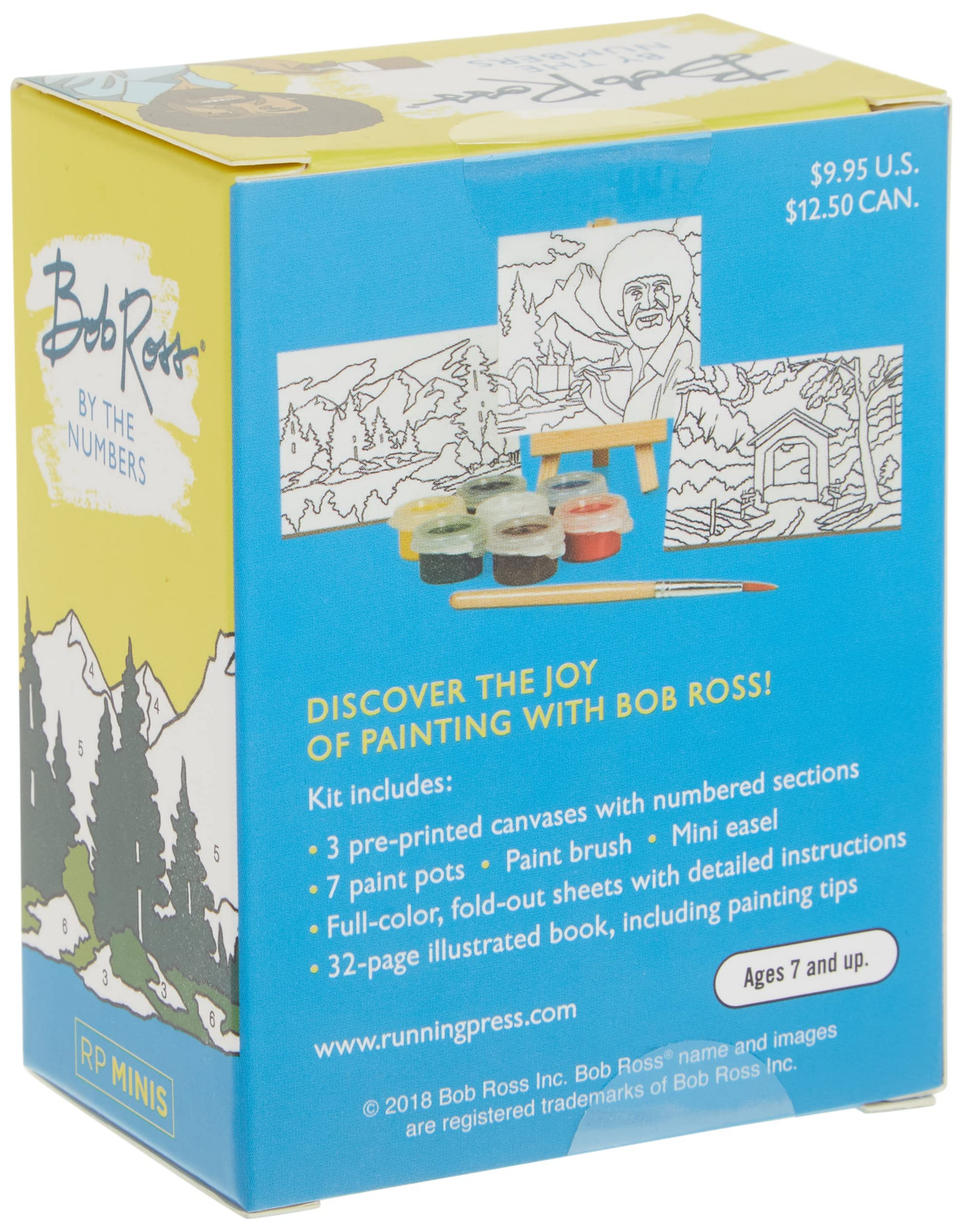 Bob Ross Paint By Numbers Mini Kit - Mellow Monkey