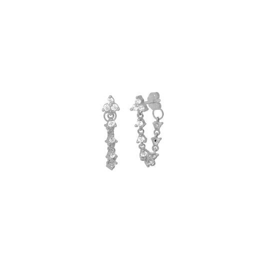 Etta Dangle Earrings - Silver - Mellow Monkey