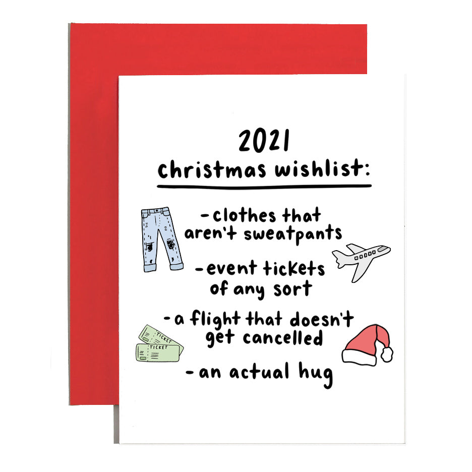 2021 Christmas Wishlist - Holiday Greeting Card - Mellow Monkey